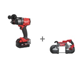 Аккумуляторная дрель-шуруповерт Milwaukee M18 FUEL FDD3-502X + Аккумуляторная ленточная пила Milwaukee M18 FUEL CBS125-0 в подарок!