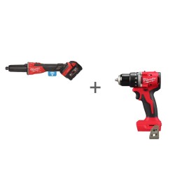 Аккумуляторная Milwaukee прямошлифмашина M18 FUEL FDGROVB-502X + Аккумуляторная компактная дрель-шуруповерт Milwaukee M18 BLDDRC-0X в подарок!