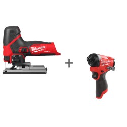 Аккумуляторный лобзик Milwaukee M12 FUEL FJS-422X + Аккумуляторный импульсный винтоверт Milwaukee M12 FUEL FID2-0 в подарок!