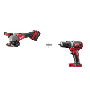 Аккумуляторная угловая шлифовальная машина Milwaukee M18 FUEL FSAG125XB-502X + Аккумуляторная дрель-шуруповерт Milwaukee M18 BDD-0 в подарок!
