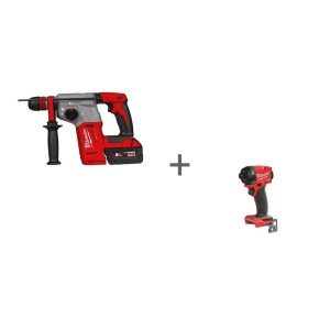 Аккумуляторный перфоратор MILWAUKEE M18 BLHX-502X + Аккумуляторный импульсный винтоверт Milwaukee M18 FUEL FID3-0X в подарок!