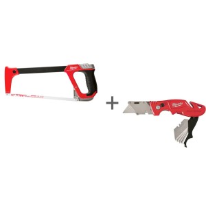 Ножовка по металлу Milwaukee + Выкидной строительный нож в подарок!