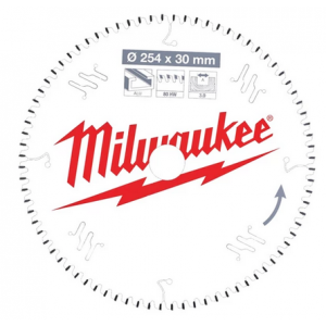 Пильный диск для торцовочной пилы по алюминию Milwaukee 254 x 30 x 80 мм (1шт)