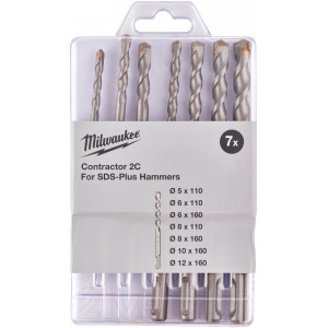 Набор буров Milwaukee SDS+ CONTRACTOR (5/5/6/8х110, 6/8/10/12х160 мм)