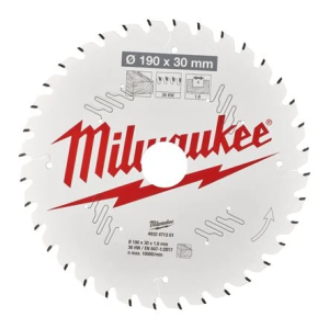 Диск для циркулярных пил по дереву Milwaukee CSB P W 190x30x1,6x36ATB (1шт)