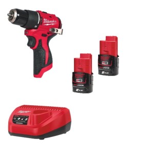 Аккумуляторная компактная ударная дрель-шуруповерт Milwaukee M12 BLPDRC-202C