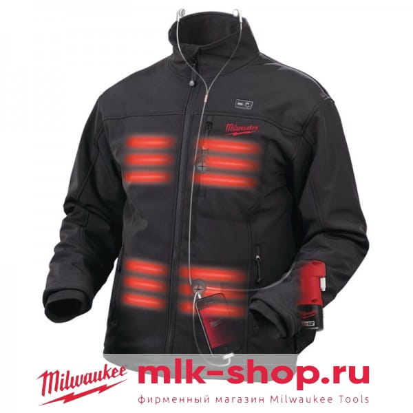 Куртка с электроподогревом Black Milwaukee M12 HJ BL2-0 (S)