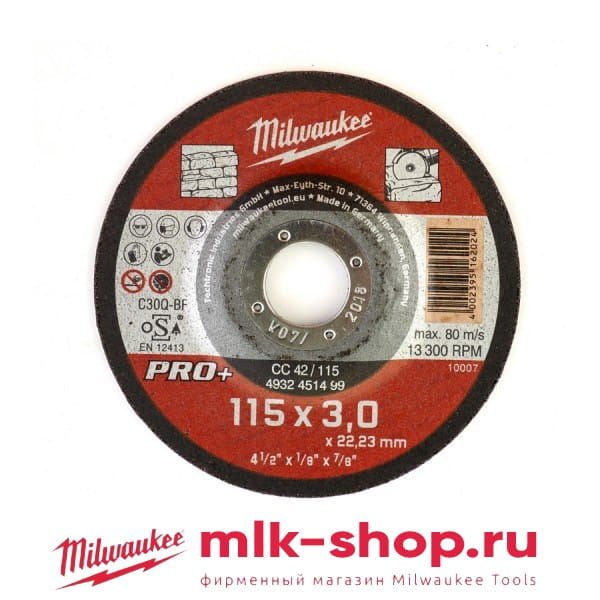 CC 42 / 115 x 3 x 22.2 мм 4932451499 в фирменном магазине Milwaukee