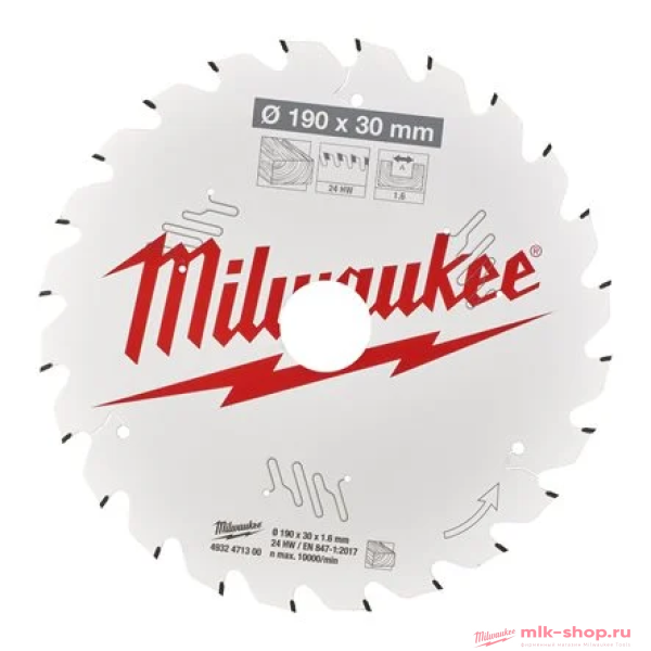 CSB P W 190x30x1,6x24ATB 4932471300 в фирменном магазине Milwaukee