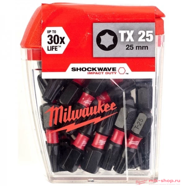 Shockwave TX25 х 25 мм 4932430880, 4932352556 в фирменном магазине Milwaukee