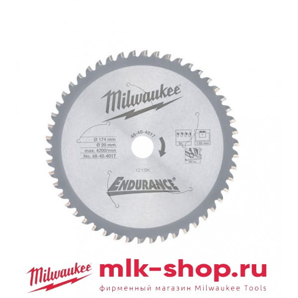 Диск для циркулярных пил по металлу Milwaukee F 174 x 20 x 50 мм (1шт)