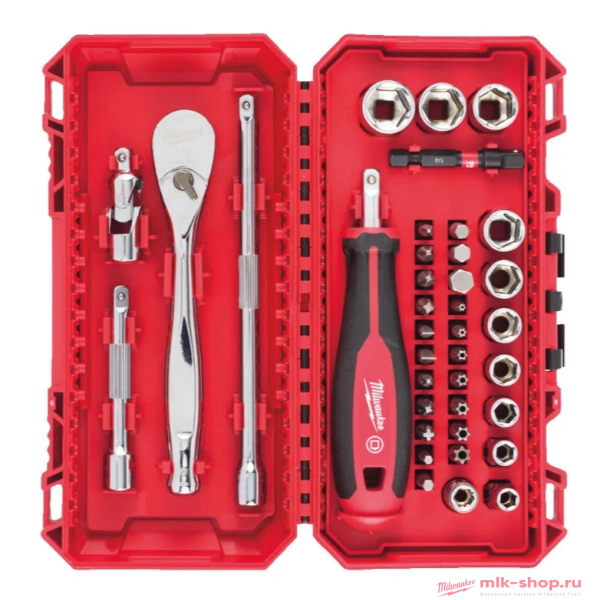 НАБОР ГОЛОВОК, БИТ ГОЛОВОК С ТРЕЩОТКОЙ 1/4 4932479096 4932479096, 4932498381 в фирменном магазине Milwaukee