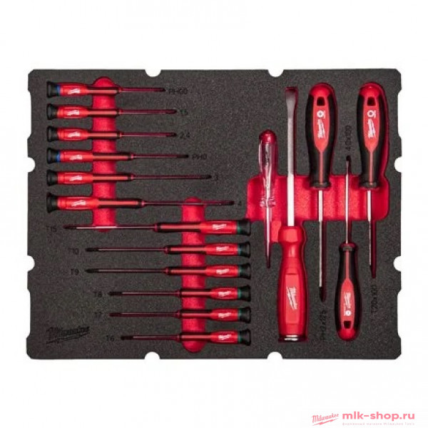 Отвертки прецизионные в наборе 17ед. в ложементе Milwaukee для PACKOUT™ Отвертки прецизионные в наборе 17ед. в ложементе Milwaukee для PACKOUT™