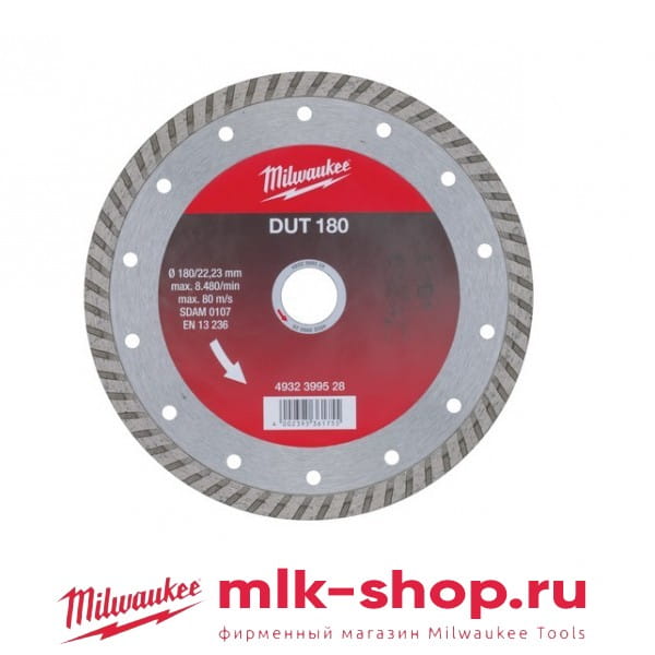 Алмазный диск Milwaukee DUT 180 мм (1шт)