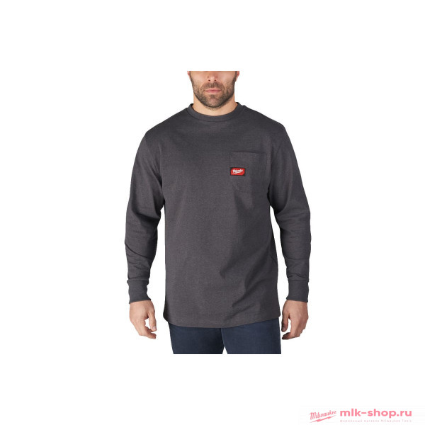 Футболка ЛОНГСЛИВ с длинными рукавами серая WTLSG-M Milwaukee Футболка ЛОНГСЛИВ с длинными рукавами серая WTLSG-M Milwaukee