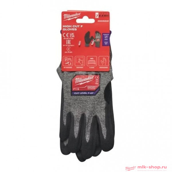 Перчатки с уровнем сопротивления порезам 6/F Milwaukee Cut level (Кат Левел) , 6/F, XL/10