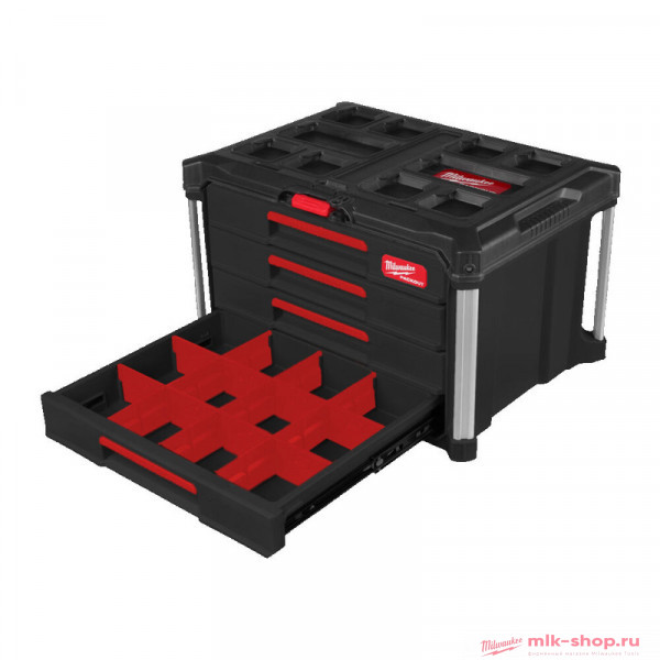 Ящик с 4-мя выдвижными отсеками Milwaukee PACKOUT DRAWER BOX