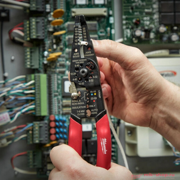 Пресс-клещи Milwaukee для резки и зачистки кабелей Wire Stripping Plier