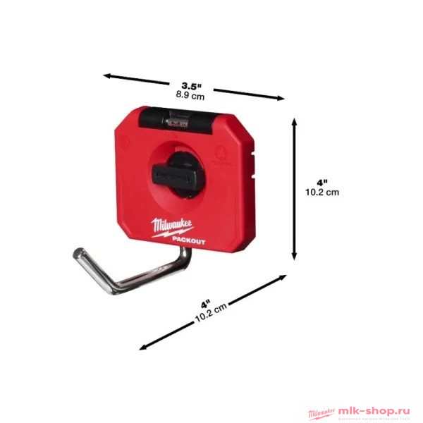 Малый прямой универсальный крюк Milwaukee PACKOUT™ SMALL SINGLE STRAIGHT HOOK