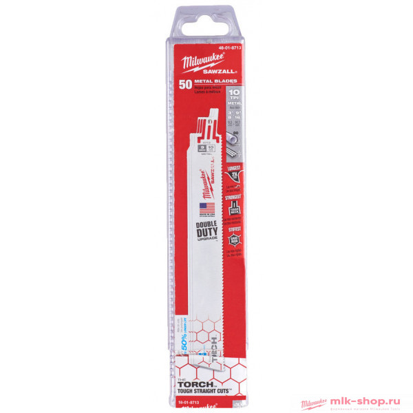 Полотно для сабельной пилы Milwaukee The Torch 230x2.5 Ice Edge (50шт) Полотно для сабельной пилы Milwaukee The Torch 230x2.5 Ice Edge (50шт)