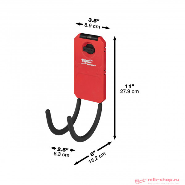 Крюк изогнутый универсальный Milwaukee PACKOUT Крюк изогнутый универсальный Milwaukee PACKOUT
