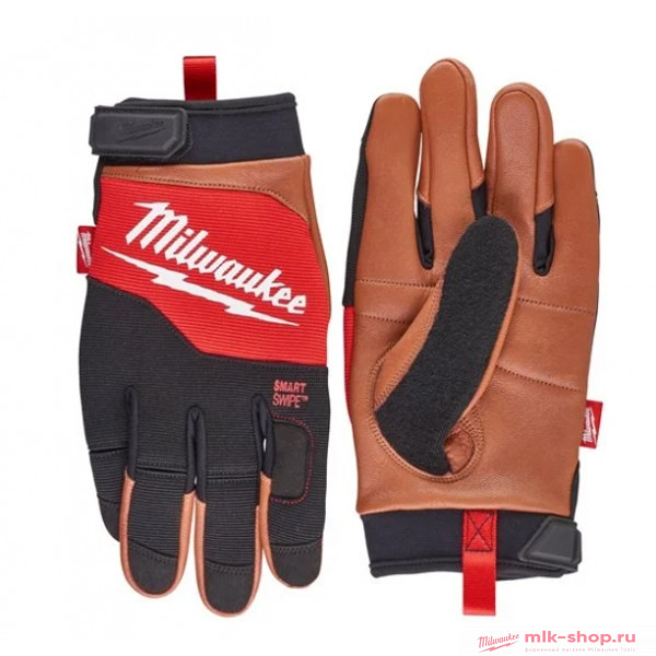 Перчатки с кожаными вставками Milwaukee S/7 (1 пара)
