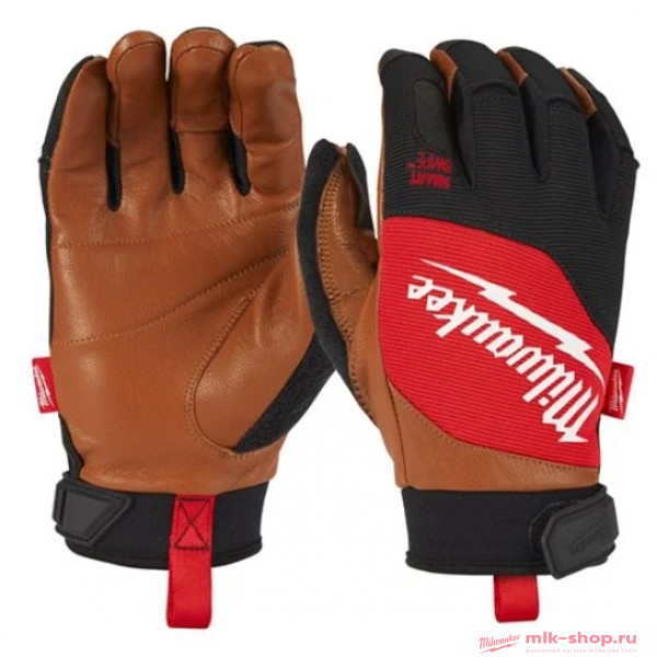 Перчатки с кожаными вставками Milwaukee S/7 (1 пара)